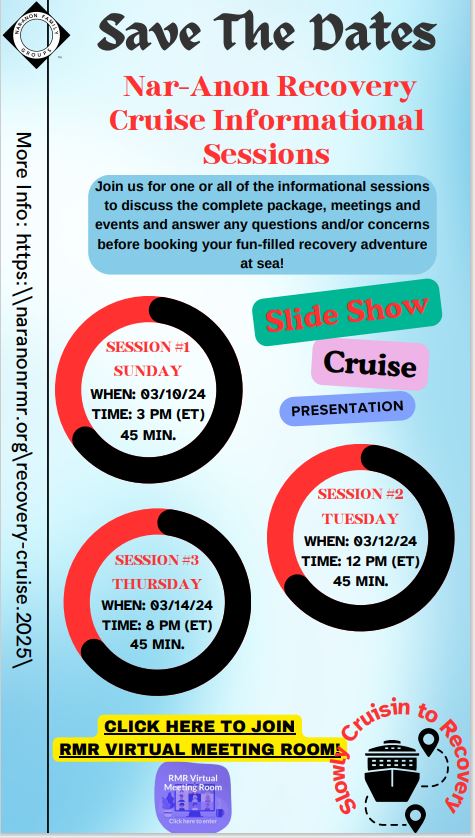 Recovery Cruise Info Sessions